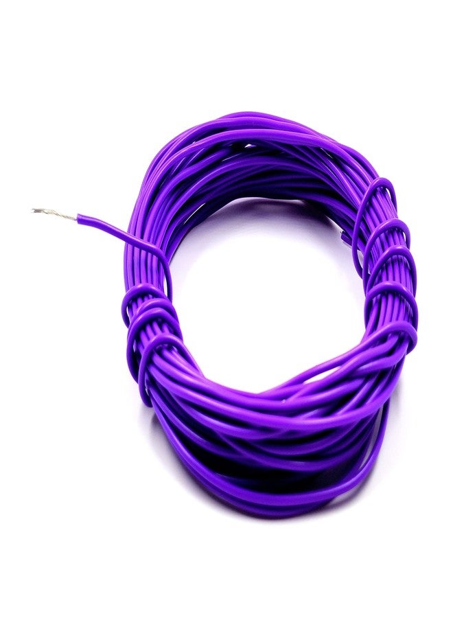 INVENTO 15mtr 20 AWG 0.5 sq.mm 1.5A Tinned Copper PVC Wire Flexible Violet Cable 1.7mm Dia High Temperature for DIY - Image 1